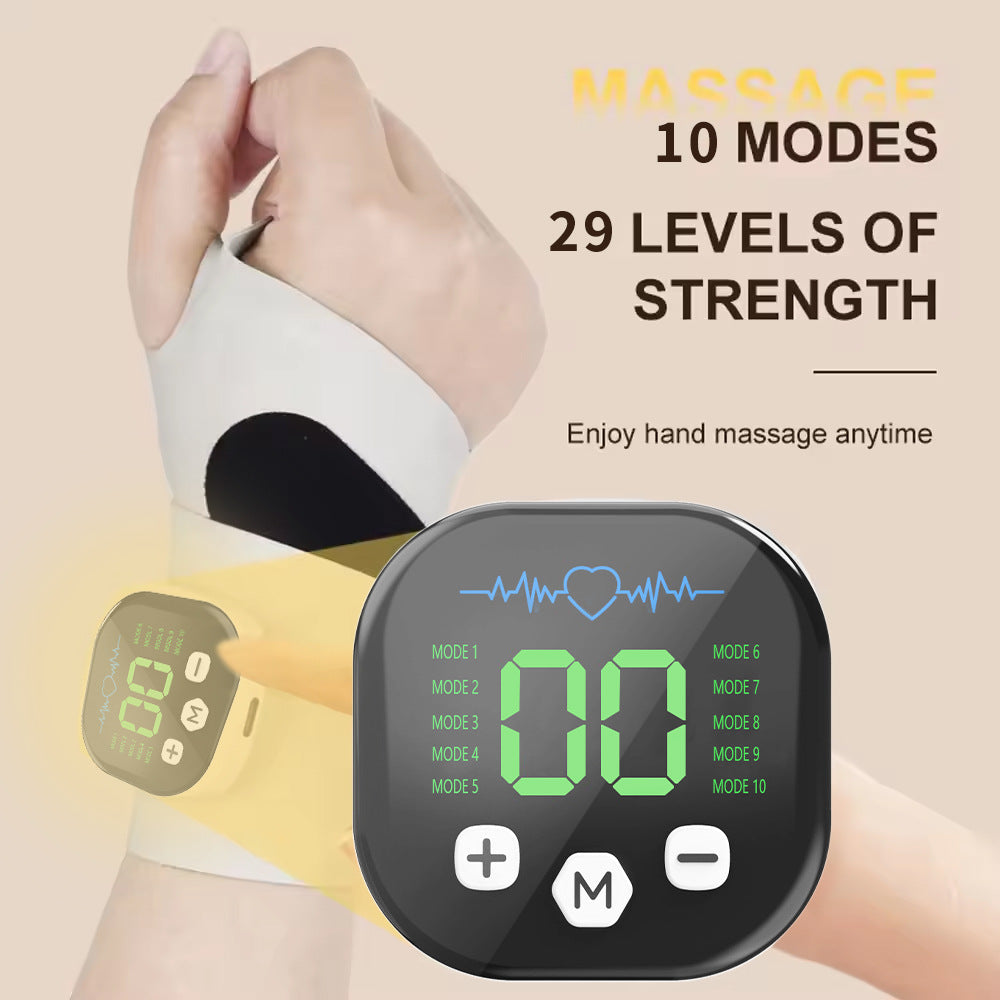 Smart Heated Wrist Support with Vibration Massage – 3 Heat Levels & 10 Modes for Comfort, Recovery & Daily Use (Blue) | White Version Available In-Store