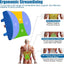 Ergonomic Lower Back Cushion - Memory Foam - Back Support - Lumbar Support - Relieve Fatigue - For Car, Office Chair, Sofa and Bed - Car Cushion - Working from Home - Blue - Back Pain & Sitting Comfort