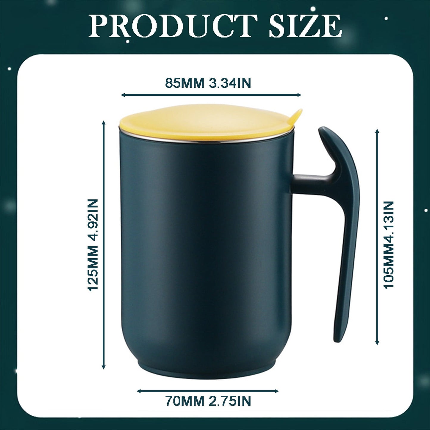 Spill-Proof Cup for Elderly, Stainless Steel Convalescent No-Spill Feeding Cup with Handle for Seniors & Adults & Maternity, Drinking Cup for Safe Hydration (Blue) 2.75x4.92 2.75" x 4.92" Green