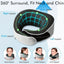 light grey Snail Airplane Neck Pillow – Travel pillow with soft supportive design, ideal for sleep, cars, trains, the office, and home use. Includes a washable pillowcase and portable cervical support pad with storage bag.