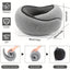 light grey Snail Airplane Neck Pillow – Travel pillow with soft supportive design, ideal for sleep, cars, trains, the office, and home use. Includes a washable pillowcase and portable cervical support pad with storage bag.