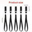 5PCS Walking Cane Wrist Strap Replacement, Black Adjustable Wrist Strap Lanyard Elastic Loop Universal Walking Cane Handle Crutch Straps Accessories for Foldable Sticks Standing Canes Seniors Crutches