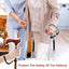 5PCS Walking Cane Wrist Strap Replacement, Black Adjustable Wrist Strap Lanyard Elastic Loop Universal Walking Cane Handle Crutch Straps Accessories for Foldable Sticks Standing Canes Seniors Crutches
