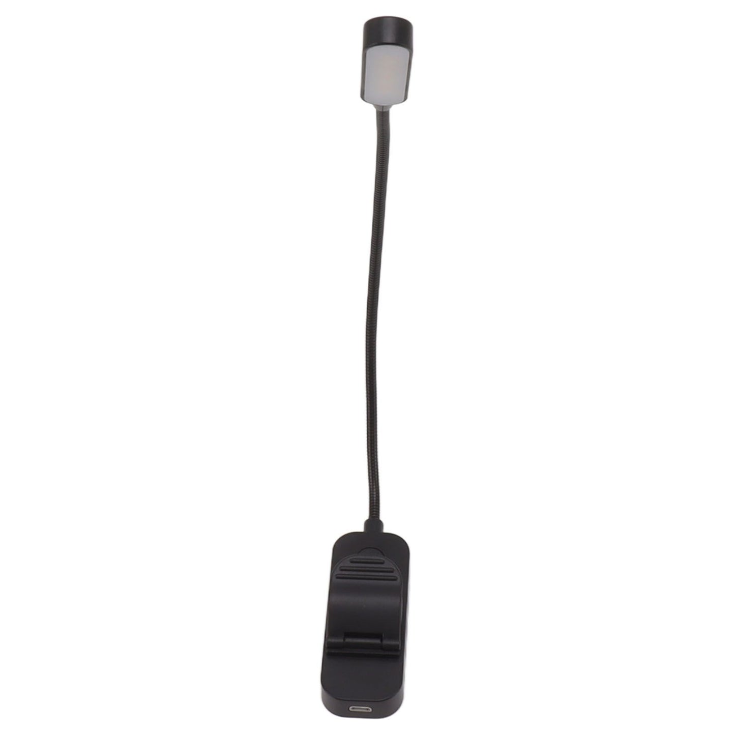 Book Light USB Rechargeable Blocking Reading Clip On Lamp 3 Brightness Stepless Dimming 8 LED Eye Care Sleep Aid Black
