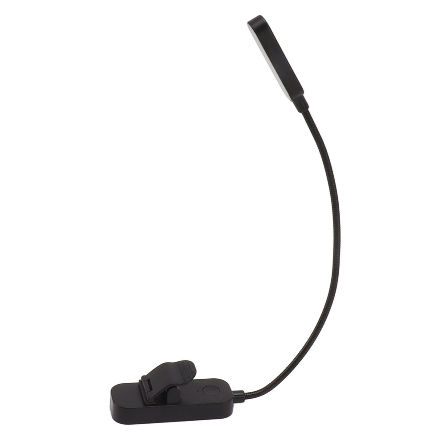 Book Light USB Rechargeable Blocking Reading Clip On Lamp 3 Brightness Stepless Dimming 8 LED Eye Care Sleep Aid Black