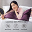 Silk Pillowcase for Hair and Skin Mulberry Silk Pillowcase Soft Breathable Smooth Both Sided Natural Silk Pillowcase with Envelope pocket Beauty Sleep Silk Pillow Case for Gift (2 Pack, Standard, Purple)