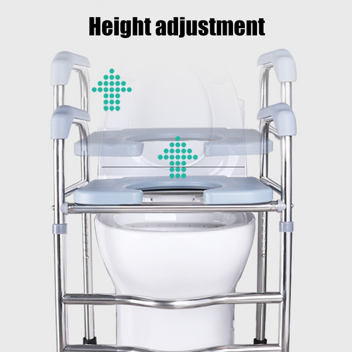 Upgrade Raised Toilet Seat 19.3"-25.2" 150kg Universal Toilet Riser for Elderly