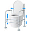 Equipmed Over Toilet Support Frame Safety Grab Aid Rail, 125kg Capacity, Adjustable Height and Width