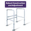Equipmed Over Toilet Support Frame Safety Grab Aid Rail, 125kg Capacity, Adjustable Height and Width