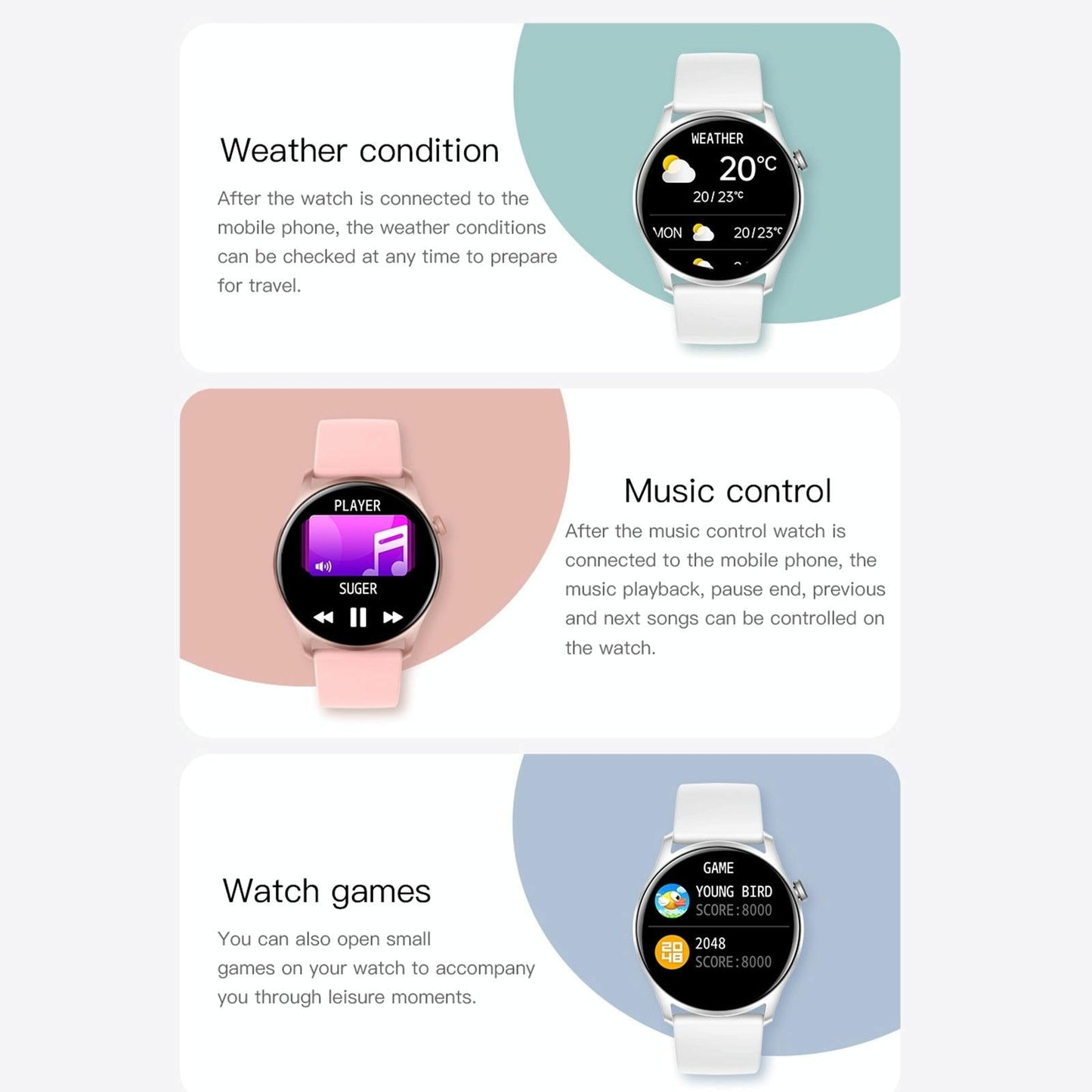 Smart Wristband With Sleep And Heart Monitoring - White