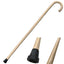93cm WOODEN WALKING STICK Wood Cane Pole Carved Varnished Deluxe Sturdy - Beige