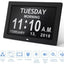 Black 10.1-Inch Digital Clock with Medication Reminders & Multi-Function Alarm - Ideal for Elderly Care