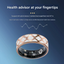 13# Striped Gold Smart Health Ring Tracker with Wireless Charging Case - Titanium Steel Fitness Wearable for Heart Rate, Sleep & Blood Oxygen Monitoring - Waterproof Wellness Device