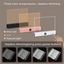 Black LED Flat Panel Reading Light with 99m Timer 3 Color Modes Stepless Dimming Rechargeable Eye Protection Book Light for Bedside Dormitory Local Standard
