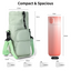 2-Pack Black Muti-Pockets Insulated Water Bottle Holder and Adjustable Phone Crossbody Bag – 40oz Bottle Large Waterproof Cooler Sling Bag with Drawstring Closure and PE Cotton and Aluminium Foil Lining