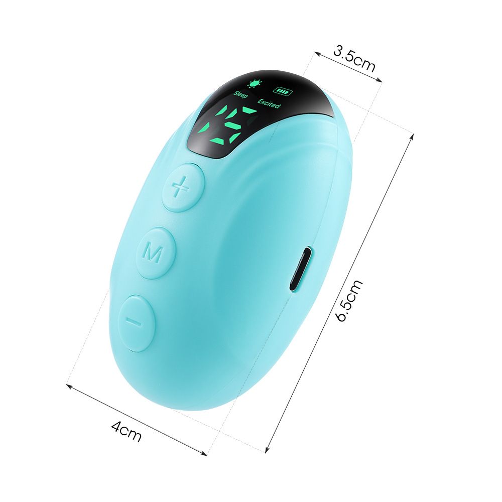 Black Portable EMS Pulse Sleep Aid Device - 15 Adjustable Levels, Dual Mode Handheld Relaxation Tool for Stress Relief and Better Sleep Quality