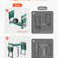 Garden Kneeler and Seat, 6 in Wide Kneeling Pad, Heavy Duty Garden Kneeling Stool, Folding Garden Seat with 2 Tool Bags, Relieve Knee & Back Pain, Portable Garden Bench for Women Grandparents