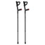 Forearm Crutches 10-Level Height Adjustable Walking Crutches 1 Pair 350LBS